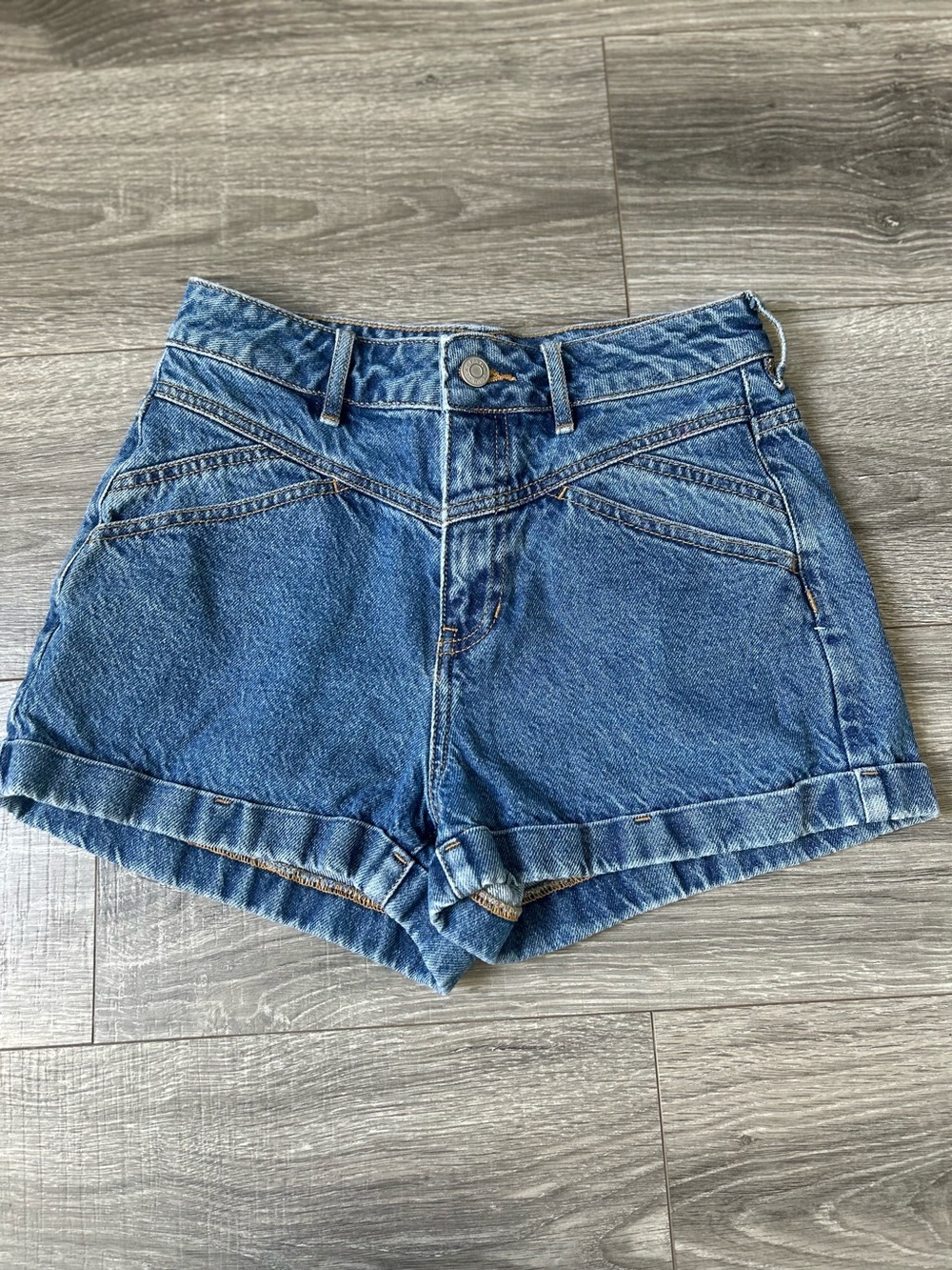 PacSun Women's Vintage-Inspired Blue Denim Shorts